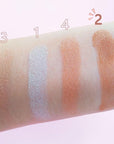 4 Colors Diamond Shimmering Powder, High Glossy Face Highlighter Eyeshadow