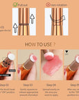 Blush Beauty Wand, Liquid Face Blush with Cushion Cruelty-free(Peach Pink)