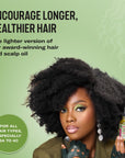 Mielle Organics Rosemary & Mint Light Hair Oil, Split Ends & Dry Scalp Treatment - Infused with Biotin & Essential Oils for Strengthening, Soothing, Moisturizing & Encouraging Longer Hair (2 Oz)