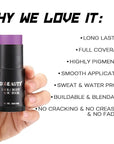 CCbeauty Purple Face Paint Stick,Face Painting Kit,Non Toxic SFX Makeup For Ursula Widowmaker Halloween Costume Cosplay,Professional FX Body Paint,Full Coverage Painting Foundation With Makeup Sponge