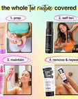 b.tan Dark Self Tanner Mousse | Get Tanned - Best, 1 Hour Express Sunless Tanning Foam, No Fake Tan Smell, Ultra Dark Bronzing Glow, Face & Body, Vegan, Cruelty Free, 6.7 Fl Oz