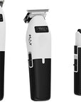 TPOB Play Barber Hair Clippers for Men 7500 RPM with Rubber Grips (White 3 Set)