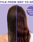 The Knot Dr. hair brush by Conair - Detangling hair brush - Removes Knots and Tangles in wet or dry hair - curly hair brush - Purple