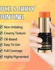 Matte White Face Body Paint Stick, Colored Professional Full-Coverage Oil-Based Cream Face Body Painting Stick, Eye Black Sticks for Halloween Cosplay Christmas Party, Foundation Makeup for Adults-01