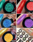 Blue Metallic Eyeshadow Single, Highly Pigmented Fine Pressed Glitter Diamond Eyeshadow with Shimmer finish, Long Lasting Blendable Bright Sparkle Eye Shadow for Blue Eyes/Eyeliner, Waterproof Vegan
