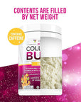 Multi Collagen Burn: MultiType Hydrolyzed Protein Peptides with Hyaluronic Acid, Vitamin C, SOD B Dimpless, Types I, II, III, V and X, with Caffeine 30 Servings Tropical Punch Flavored