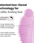 Tangle Teezer Original Detangler Brush, Dry & Wet Hair Brush for Color-Treated, Fine & Fragile Hair Types, Pink Dawn