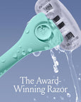 Billie Razors for Women Shave Kit – Razor + 4 x 5-Blade Razor Refills + Magnetic Holder – Minty