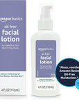 Amazon Basics Oil-free Facial Moisturizer for Sensitive Skin, Fragrance Free, 4 Fluid Ounce (Previously Solimo)