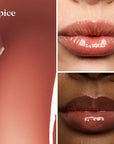 goop Beauty Hydra-Barrier Gel Gloss | Hydrating Lip Gloss to Moisturize & Plump Lips | Hyaluronic Acid & Vitamin E | Spice - Sheer Cocoa | 0.13 oz