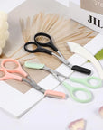 3 PCS Eyebrow Scissors with Comb for Women, Eyebrow Trimmer Scissors Stainless Steel Curved Eyebrow Razor Non Slip Finger Grips Face Hair Removal Tool Beauty Accessories for Men and Women