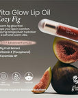 AXIS-Y Vita Glow Lip Oil with Vitamin E & Ceramide - Nourishing & Revitalizing Dry, Chapped Lips with Long Lasting Moisturization - Vegan Korean Skin Care Lip Treatment - 0.13 fl. oz. (Cozy Fig)