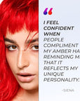 XMONDO Color Amber Mask – Semi-Permanent Red Dye with Bond Booster & Hyaluronic Acid, 8 oz