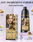 Natural Color Hair Dye Shampoo 3 IN 1, Instant Hair Coloring, Gray Coverage for Men & Women, Beard Dye Vegan Ammonia Free & Paraben-Free, Champú Para Canas Mujer & Hombre (DARK BLONDE)