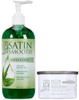 Satin Smooth Waxing Duo: Zinc Oxide Hair Removal Wax AND Cool Aloe Vera Skin Soother Gel