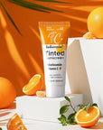 NICEFACE Tinted Sunscreen for Face with SPF 40 - UV Protection - Moisturizer & Lightweight Facial Sunscreen with Vitamin C and Vitamin E, for All Skin Type (40ml), Bronze