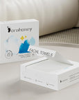 Disposable Face Towels Travel, 12"×12" Extra Large Face Towelettes, Ultra Soft Facial Towels for Sensitive Skin, Makeup Remover Dry Wipes, 40 Count (2 Packs of 20)