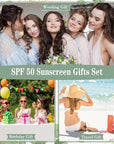 6 Pcs Wedding Sunscreen Bulk Travel Size Sunscreen SPF 50 Mini Sunscreen with Zinc Oxide Titanium Dioxide for Wedding Party Gifts(Eucalyptus)
