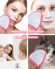 SINLAND Reusable Makeup Remover Pads For Face,Eye,Lips Microfiber Gentle Facial Cleansing Cloths for All Skin Types Friendly for Makeup Remover With Laundry Bag 5.1inchx3.93inch White Pack of 6