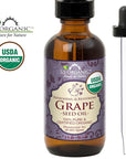 US Organic Grape Seed Oil, USDA Certified Organic, 100% Pure & Natural, Cold Pressed Virgin, Unrefined, in Amber Glass Bottle w/Glass Eye dropper for Easy Application (2 oz (56 ml))
