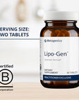 Metagenics Lipo-Gen - Lipotropic Liver Supplement* - Gallbladder Support* - with Amino Acids, Vitamin B12 & Choline - Non-GMO, Gluten-Free & Vegetarian - 90 Tablets