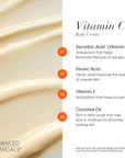 Advanced Clinicals Brightening Vitamin C Body Cream + AHA Exfoliating 10% Glycolic Acid & Lactic Acid Lotion 2PC Skincare Set For Women & Men To Reduce Appearance Of Dark Spots & Uneven Skin Tone