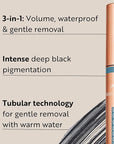 M. Asam MAGIC FINISH Waterproof Mascara Deep Black (0.41 Fl Oz), Mascara Volume and Length with Argan Oil, Easy Removal with 100.4 °F warm water, Vegan