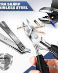 2025 Toenail Clippers for Thick Toenails for Seniors, Angled Head Large Toe Nail Clippers Set for Men, Heavy Duty Ingrown Toenail Clippers with Long Handle, Ultra Sharp Slanted Nail Cutter Wide Jaw