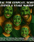 BOBISUKA Light Green Face & Body Paint Stick Water-Based Washable Face Paint Makeup Stick for Halloween Witch, Zombie, Skull, Monster, Hulk, Goblin, Cosplay, SFX, Sports Eye Black & Costume Party