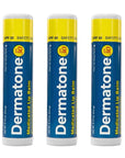 Dermatone Original Medicated Lip Balm Stocking Stuffer | Soothing & Moisturizing | Cocoa Butter, Aloe, Vitamin E | Heal & Repair Chapped Lips | SPF30 | 3-Pack, 0.15oz sticks