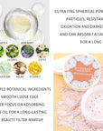 2PCS Loose Face Powder, Oil Control Minimizes Pores (01# Translucent) 8g