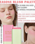 Blush Cream for Cheeks,Face Matte Contour Blush Makeup,Buildable Shimmer Facial Cheek Blusher Shades,Blendable Cosmetic Makeup Blush 01