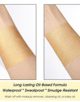 BOBISUKA Gold Face Paint Stick, Oil-Based Body Paint Stick for Halloween SFX Cosplay Costume Parties, Long-Lasting Metallic Color for Goddess Statue Looks