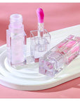 Color Changing Lip Oil,Clear to Pink Magic Big Lip