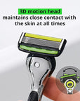 Dorco Pace 6 Pro 3D Motion Razor System - 1 Handle + 9 Cartridge Set