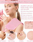 Anezus Exfoliating Shower Bath Gloves Back Scrubber Set for Body, Face, Shower, Bath, Scrub and Exfoliator (Pink)