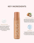 COCOSOLIS SOLIS medium self-tanning lotion for face and body, mousse for a rich, natural and long-lasting tan, with plant-based DHA (200 ml)