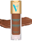 Veil Cosmetics Complexion Fix Liquid Foundation – Buildable Deep Gold) 5G