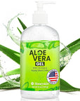 Honeyskin Organic Aloe Vera Gel for Face with Orchid & Apple Stem Cells - Soothing & Hydrating Aloe Gel for Sunburn Relief & After Sun Care - 100% Aloe Vera Gel for Hair, Face & Body (12 Fl Oz)