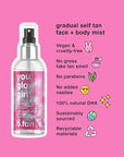 b.tan Face & Body Self Tanner Glowing