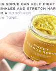 Brooklyn Botany Sweet Orange Body Scrub - Moisturizing and Exfoliating Body, Face, Hand, Foot Scrub - Fights Stretch Marks, Fine Lines, Wrinkles - Great Gifts for Women & Men - 10 oz