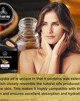 Naturevibe Botanicals Golden Jojoba Oil 32 oz – 100% Pure, Cold-Pressed Moisturizer for Skin & Hair | Antioxidant-Rich, Non-Greasy, Carrier Oil & Daily Hydration