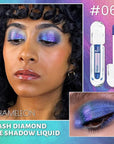 AMY'S DIARY Duochrome MultiChrome Chameleon Liquid Metallic Eyeshadow, High-Impact Multi-Dimensional Finish,Blue Purple Silky Smooth and High Pigment Holographic Glitter Eyeshadow Makeup (06#)