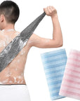 Exfoliating Shower Towel, Back and Body Exfoliator Towel, Scrub Cloth, Bath Towel, Portable Bath Towel, Travel and Quick Drying, for Women and Men (2pcs-A)