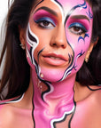 MEICOLY Pink Face Body Paint Stick(1.06 Oz),Blendable Halloween Face Paint ,Pink Accessories for Spirit Week,Sweatproof Waterproof Body Paint Makeup Oil Based Stick for Special Effects SFX Cosplay