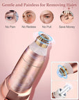 Eyebrow Trimmer for Women Rechargeable: Women Eyebrow Hair Remover with LED Light,Safe Painless Eyebrow Epilator Pen,Lady Eyebrow Shaper Electric Eyebrow Shaver Razor