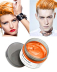 Temporary Hair Color Wax,Hair Spray Color, Hair Wax Color 4.23 oz, Easy Washout Temporary Hair Dye for Halloween,Cosplay, Party (Orange, 4.23)