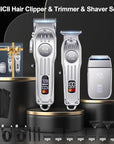 CIICII Mens Hair Clippers and Trimmers Set, Professional Cordless Barber Clippers for Hair Cutting Kit (Electric Razor Shavers & Beard/Hair Trimmer Haircut Kit) Clippers for Men DIY Home Salon
