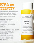 Farmacy Hydrating Essence - Hydrating Honey Milk Toner + Facial Essence to Soothe, Moisturize and Strengthen Skin Barrier - Preps Complexion for Skincare Products or Makeup Application (10ml)