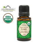 US Organic Lime Essential Oil - Certified Organic, Steam Distilled - W/Euro droppers (More Size Variations Available) (15 ml / .5 fl oz)